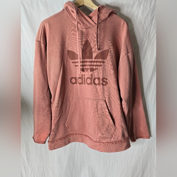 Women's Adidas Trefoil Hoodie Raw Pink Size Small Oversize Fit- Read Description - Picture 2 of 15